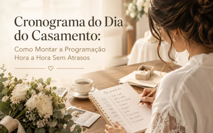 cronograma do dia do casamento