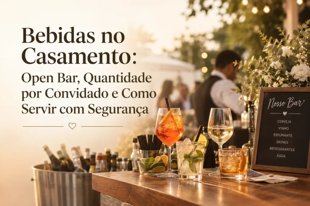 bebidas no casamento