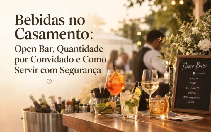 bebidas no casamento