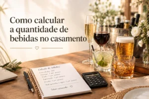 bebidas no casamento