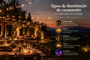 iluminação de casamento