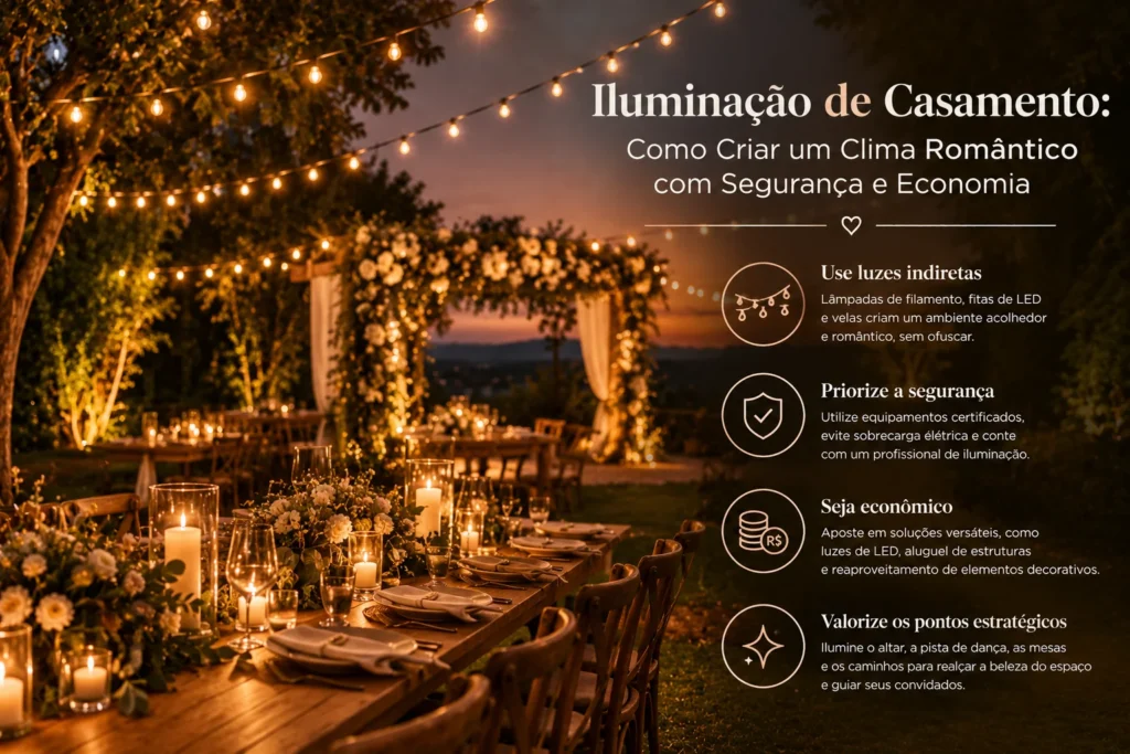 iluminação de casamento