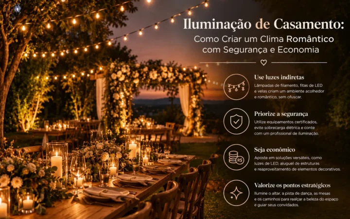 iluminação de casamento