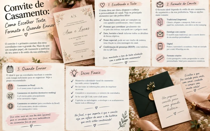 convite de casamento