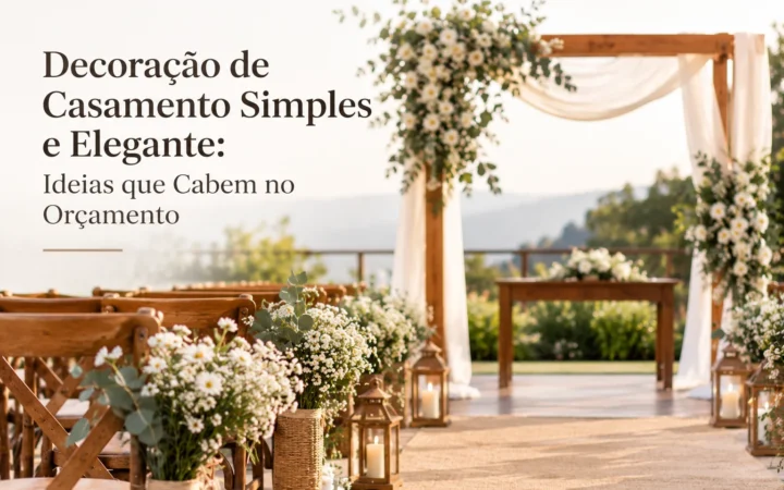 decoração de casamento simples